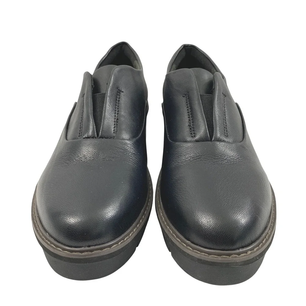Clarks Airabell Sky Black Leather Slip On Shoes Womens Size 10 Comfort‎ Work